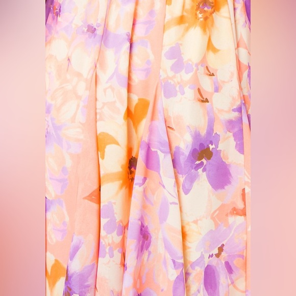 Flying Tomato Floral Peach Dress - Picture 4 of 5